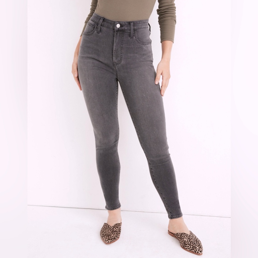 Madewell Gray Roadtripper High Rise Skinny Jeans